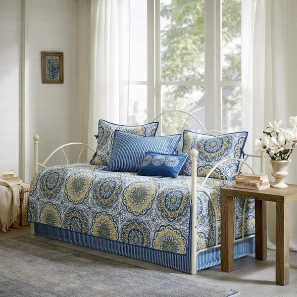 Madison Park Madison Park MP13-3973 Polyester Printed Day Bed Cover; Blue MP13-3973